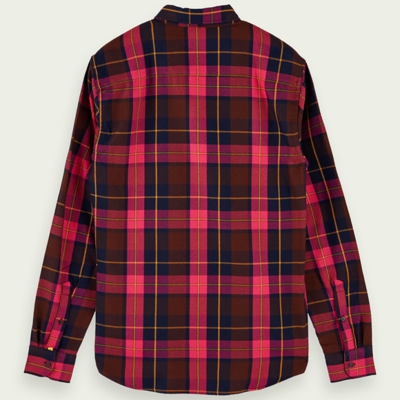 Scotch and Soda Checked Shirt Pink - Picture 2 of 4